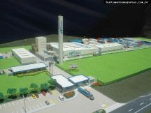 Foto de maquete fisica de Indústrias produzida para o cliente Amanco Brasil, localizada na cidade de Joinville/SC