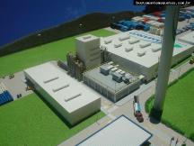 Foto de maquete fisica de Indústrias produzida para o cliente Amanco Brasil, localizada na cidade de Joinville/SC