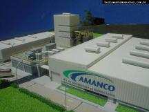 Foto de maquete fisica de Indústrias produzida para o cliente Amanco Brasil, localizada na cidade de Joinville/SC