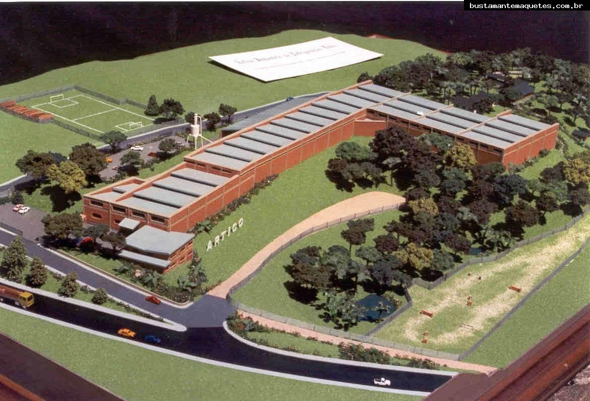 Foto de maquete fisica de Indústrias produzida para o cliente Ártico Indústria de Refrigeração, localizada na cidade de Blumenau/SC
