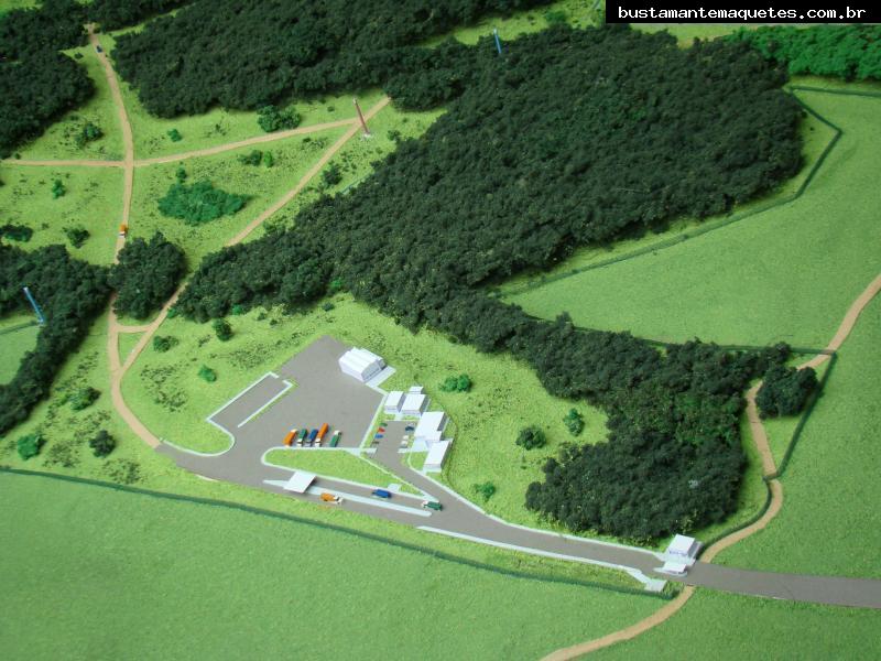Foto de maquete fisica de Indústrias produzida para o cliente CAVO Serviços de Saneamento, localizada na cidade de Curitiba/PR