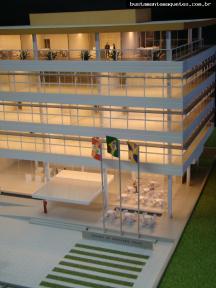 Foto de maquete fisica de Prédios Públicos produzida para o cliente IDP Brasil, localizada na cidade de Florianópolis/SC