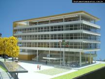 Foto de maquete fisica de Prédios Públicos produzida para o cliente IDP Brasil, localizada na cidade de Florianópolis/SC