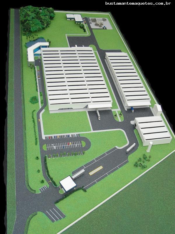 Foto de maquete fisica de Indústrias produzida para o cliente Colley Embalagens, localizada na cidade de Joinville/SC
