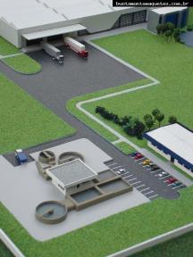 Foto de maquete fisica de Indústrias produzida para o cliente Colley Embalagens, localizada na cidade de Joinville/SC