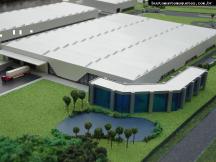 Foto de maquete fisica de Indústrias produzida para o cliente Colley Embalagens, localizada na cidade de Joinville/SC