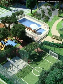 Foto de maquete fisica de Edifícios Residenciais produzida para o cliente Delta Incorporação, localizada na cidade de Rio de Janeiro/RJ