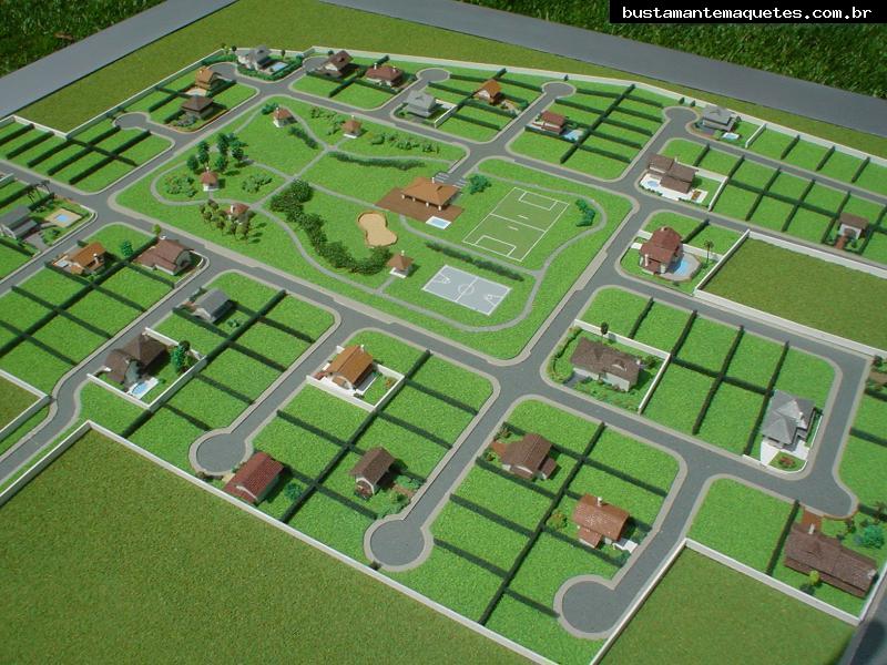 Foto de maquete fisica de Urbanismo produzida para o cliente Imobiliária Zattar, localizada na cidade de Joinville/SC