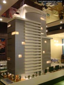 Foto de maquete fisica de Edifícios Comerciais produzida para o cliente Riviera Empreendimentos Ltda., localizada na cidade de Balneário Camboriú/SC