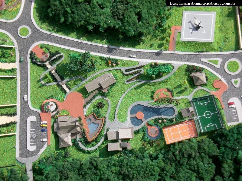 Foto de maquete fisica de Urbanismo produzida para o cliente GSP Grupo Sta Paula, localizada na cidade de Ourinhos/SP