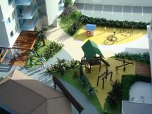Foto de maquete fisica de Edifícios Residenciais produzida para o cliente Edificart Construtora e Incorporadora, localizada na cidade de Itajaí/SC