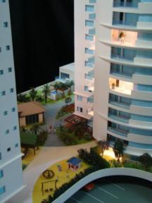 Foto de maquete fisica de Edifícios Residenciais produzida para o cliente Edificart Construtora e Incorporadora, localizada na cidade de Itajaí/SC