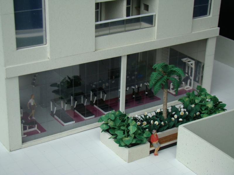 Foto de maquete fisica de Edifícios Residenciais produzida para o cliente Squadro Construtora e Incorporadora, localizada na cidade de Curitiba/PR