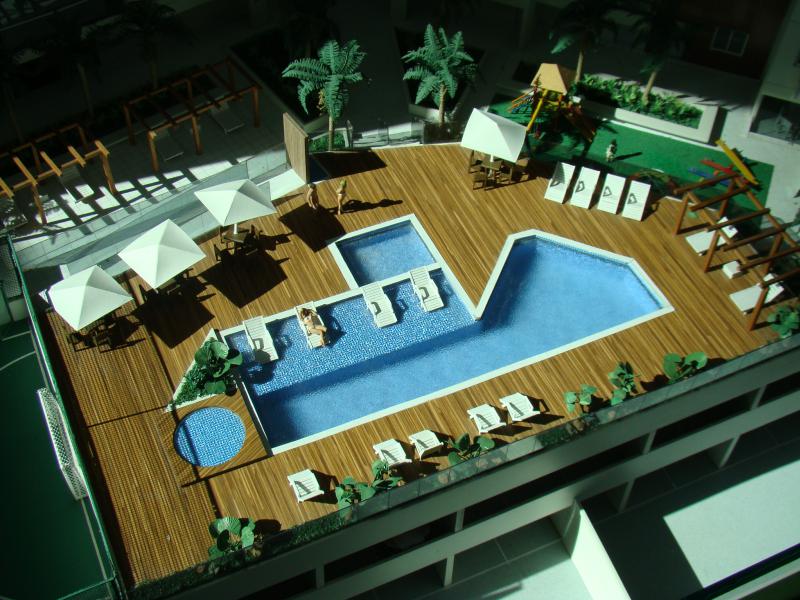 Foto de maquete fisica de Edifícios Residenciais produzida para o cliente Grupo Estrutura, localizada na cidade de Joinville/SC