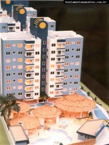 Foto de maquete fisica de Edifícios Residenciais produzida para o cliente Mendes Sibara, localizada na cidade de Itajaí/SC