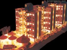 Foto de maquete fisica de Edifícios Residenciais produzida para o cliente Mendes Sibara, localizada na cidade de Itajaí/SC
