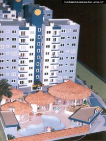 Foto de maquete fisica de Edifícios Residenciais produzida para o cliente Mendes Sibara, localizada na cidade de Itajaí/SC