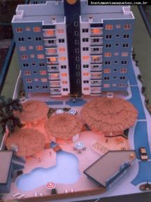 Foto de maquete fisica de Edifícios Residenciais produzida para o cliente Mendes Sibara, localizada na cidade de Itajaí/SC