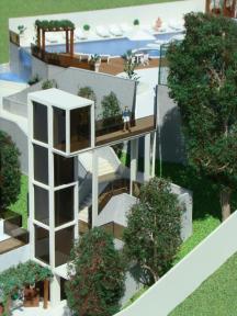 Foto de maquete fisica de Edifícios Residenciais produzida para o cliente Grupo Estrutura, localizada na cidade de Joinville/SC