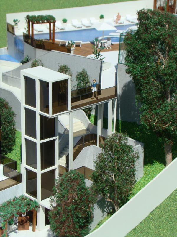 Foto de maquete fisica de Edifícios Residenciais produzida para o cliente Grupo Estrutura, localizada na cidade de Joinville/SC