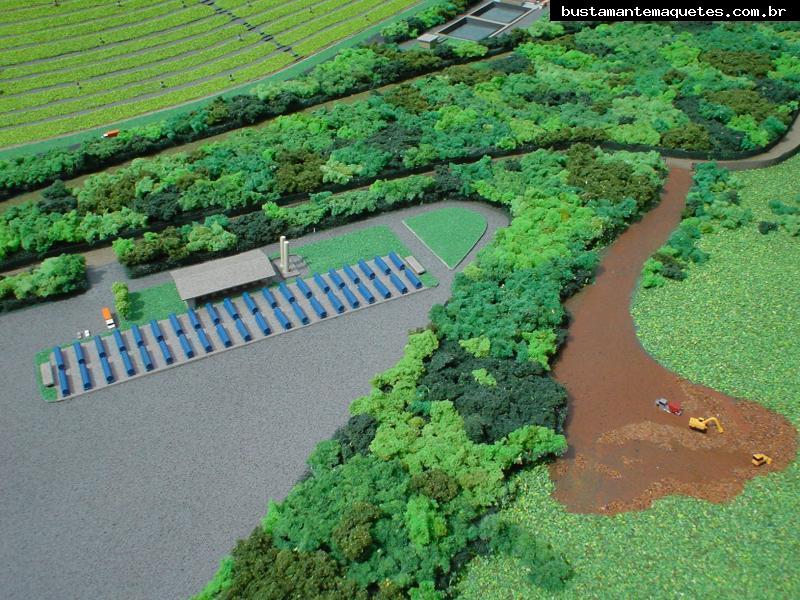 Foto de maquete fisica de Indústrias produzida para o cliente STRALU Julio Simões Transportes, localizada na cidade de Rio de Janeiro/RJ