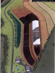 Foto de maquete fisica de Indústrias produzida para o cliente Momento Engenharia Ambiental Ltda., localizada na cidade de Blumenau/SC