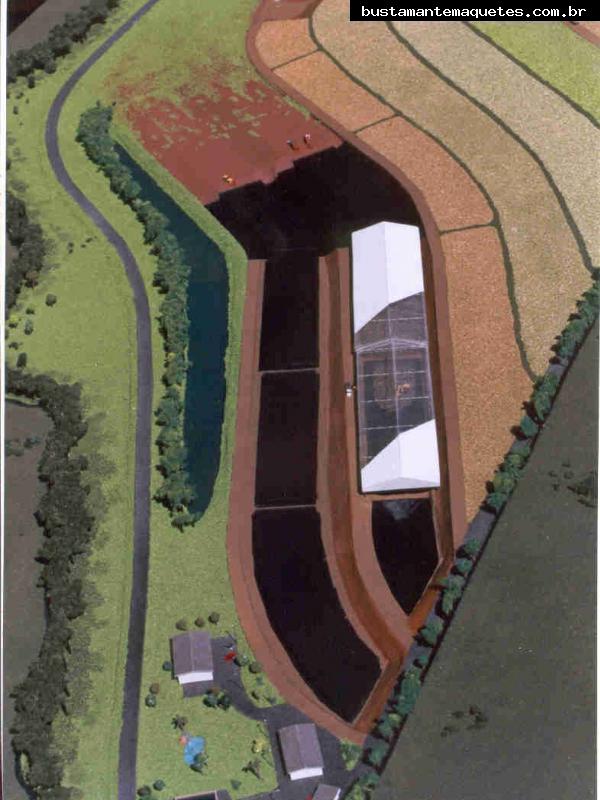 Foto de maquete fisica de Indústrias produzida para o cliente Momento Engenharia Ambiental Ltda., localizada na cidade de Blumenau/SC