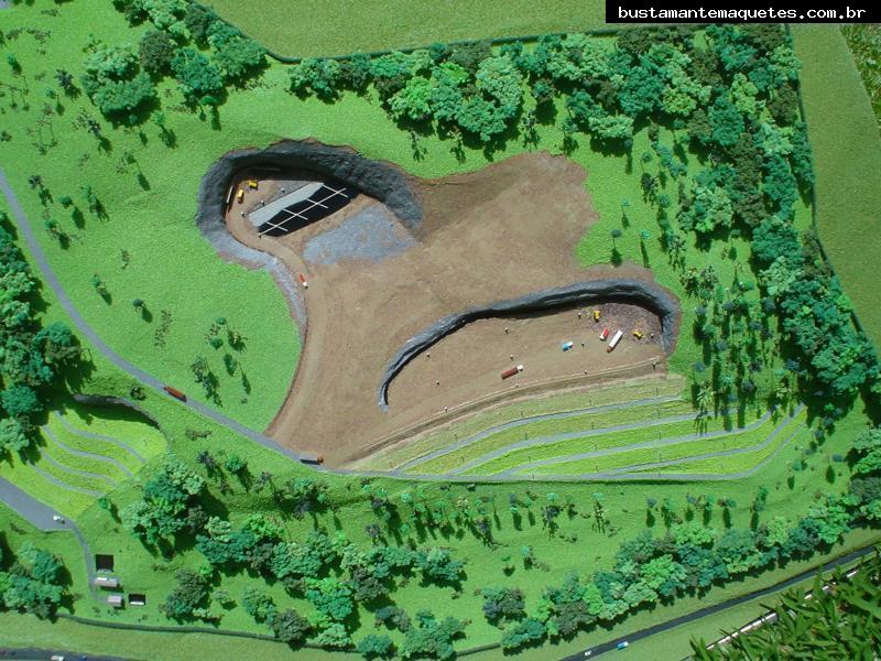 Foto de maquete fisica de Indústrias produzida para o cliente Essencis Soluções Ambientais, localizada na cidade de São Paulo/SP