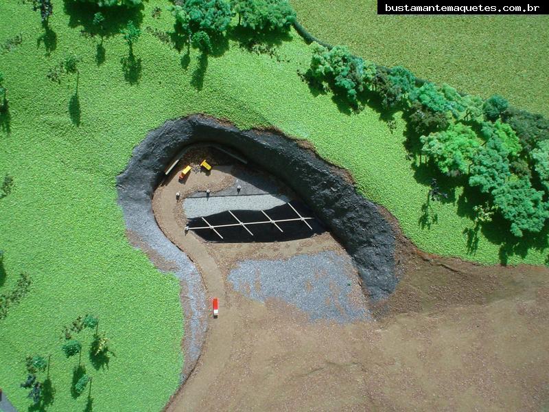 Foto de maquete fisica de Indústrias produzida para o cliente Essencis Soluções Ambientais, localizada na cidade de São Paulo/SP