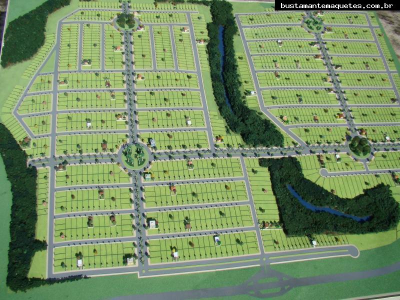 Foto de maquete fisica de Urbanismo produzida para o cliente Deltaville Empreendimento Imobiliários, localizada na cidade de Eunápolis/BA