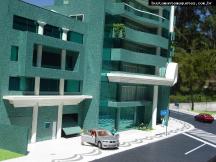 Foto de maquete fisica de Edifícios Residenciais produzida para o cliente EMBRAED, localizada na cidade de Balneário Camboriú/SC