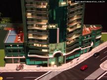 Foto de maquete fisica de Edifícios Residenciais produzida para o cliente EMBRAED, localizada na cidade de Balneário Camboriú/SC