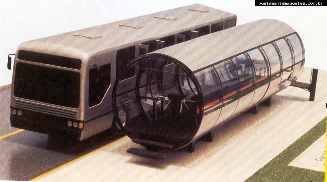 Foto de maquete fisica de Modelos Reduzidos produzida para o cliente IPPUC, localizada na cidade de Curitiba/PR