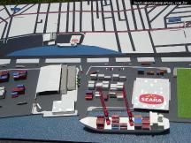 Foto de maquete fisica de Urbanismo produzida para o cliente SEARA Alimentos, localizada na cidade de Itajaí/SC