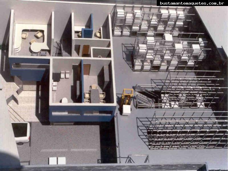 Foto de maquete fisica de Interiores produzida para o cliente Jofund Industria de Fundição, localizada na cidade de Joinville/SC