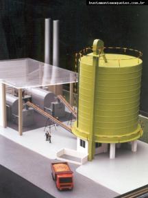 Foto de maquete fisica de Indústrias produzida para o cliente CEVAL Alimentos, localizada na cidade de São Francisco do Sul/SC
