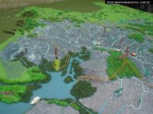Foto de maquete fisica de Urbanismo produzida para o cliente Prefeitura Municipal de Joinville, localizada na cidade de Joinville/SC