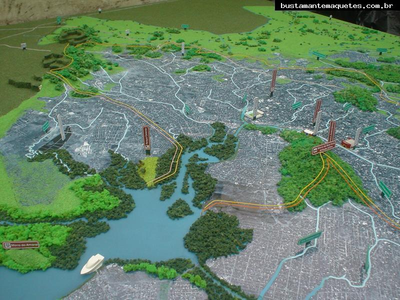 Foto de maquete fisica de Urbanismo produzida para o cliente Prefeitura Municipal de Joinville, localizada na cidade de Joinville/SC