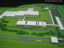 Foto de maquete fisica de Indústrias produzida para o cliente HS Arquitetos, localizada na cidade de Blumenau/SC