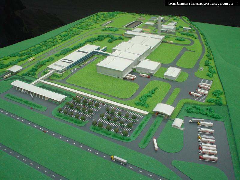 Foto de maquete fisica de Indústrias produzida para o cliente HS Arquitetos, localizada na cidade de Blumenau/SC