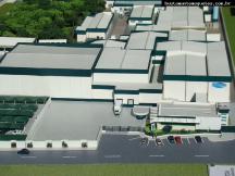 Foto de maquete fisica de Indústrias produzida para o cliente CostaSul Pescados SA, localizada na cidade de Navegantes/SC