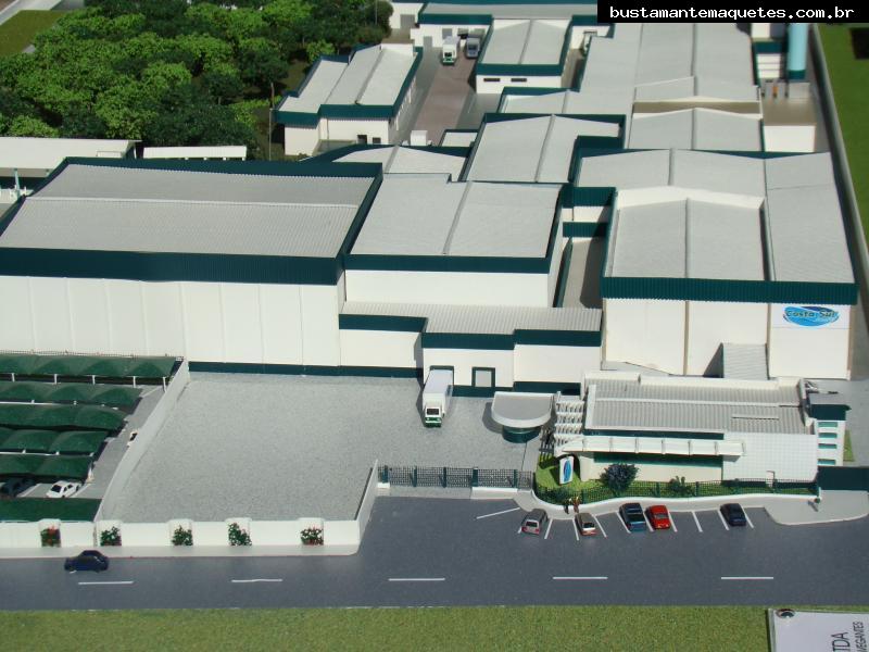 Foto de maquete fisica de Indústrias produzida para o cliente CostaSul Pescados SA, localizada na cidade de Navegantes/SC