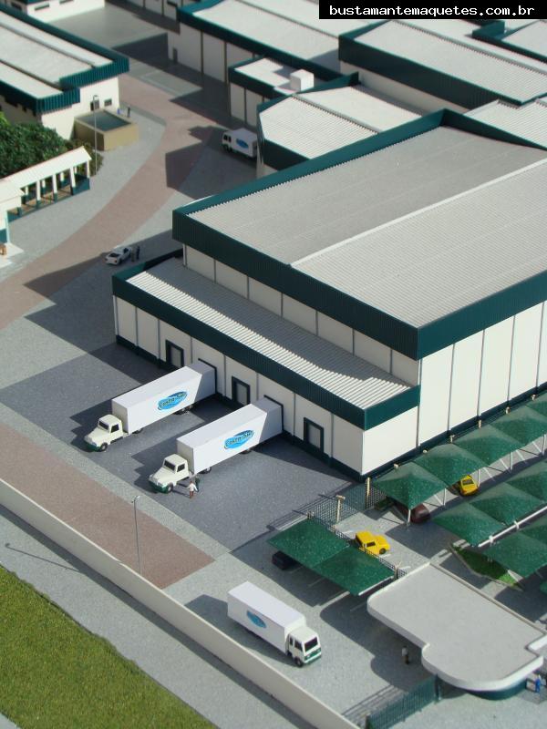Foto de maquete fisica de Indústrias produzida para o cliente CostaSul Pescados SA, localizada na cidade de Navegantes/SC