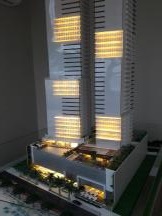 Foto de maquete fisica de Edifícios Residenciais produzida para o cliente PROCAVE, localizada na cidade de Balneário Camboriú/SC