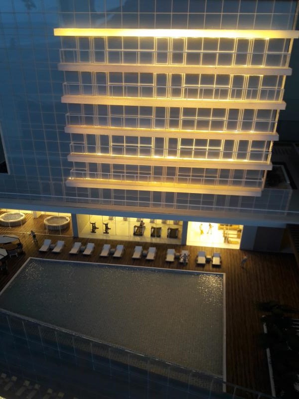 Foto de maquete fisica de Edifícios Residenciais produzida para o cliente PROCAVE, localizada na cidade de Balneário Camboriú/SC
