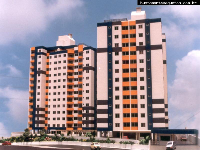 Foto de maquete fisica de Edifícios Residenciais produzida para o cliente RDO Construções Ltda, localizada na cidade de São José/SC