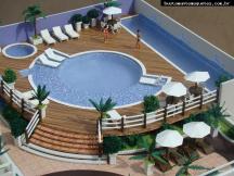 Foto de maquete fisica de Edifícios Residenciais produzida para o cliente Gomes Junior Construtora, localizada na cidade de Balneário Camboriú/SC