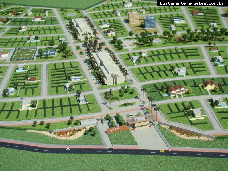Foto de maquete fisica de Urbanismo produzida para o cliente Imobiliária G. Lafitti, localizada na cidade de Camboriú/SC