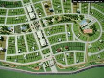 Foto de maquete fisica de Urbanismo produzida para o cliente Imobiliária G. Lafitti, localizada na cidade de Camboriú/SC