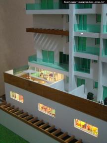 Foto de maquete fisica de Edifícios Residenciais produzida para o cliente Werk Empreendimentos, localizada na cidade de Joinville/SC